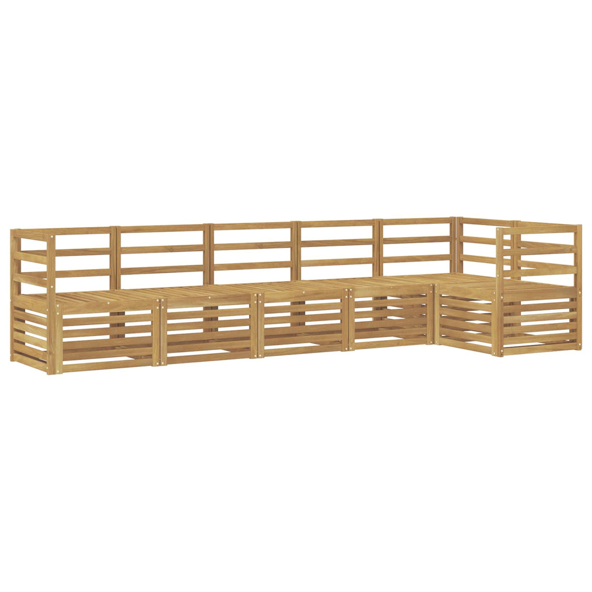 Set vanjskih sofa 6 pcs Bijela 304 x 126,5 x 73 cm