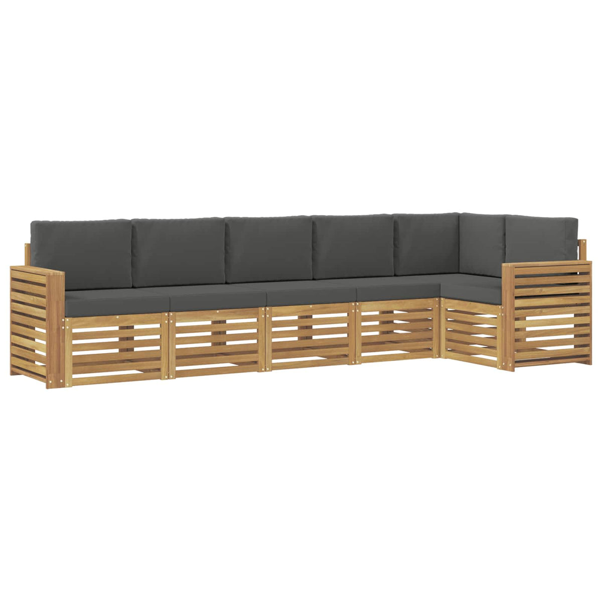 Set vanjskih sofa 6 pcs Bijela i antracit 310 x 132,5 x 73 cm