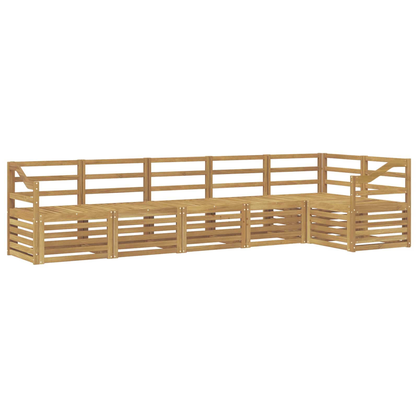 Set vanjskih sofa 6 pcs Bijela 304 x 126,5 x 73 cm