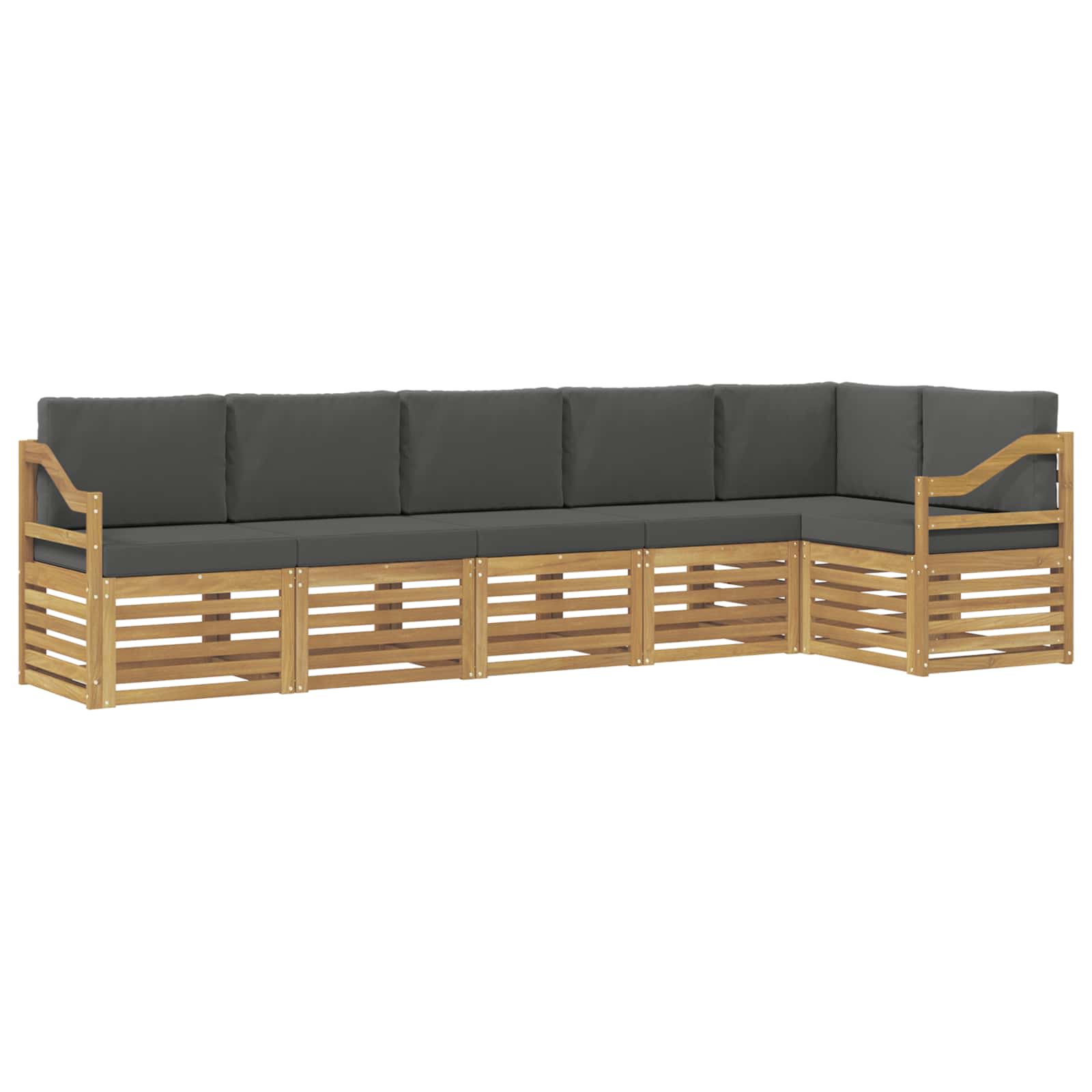 Set vanjskih sofa 6 pcs Bijela i antracit 304 x 126,5 x 73 cm