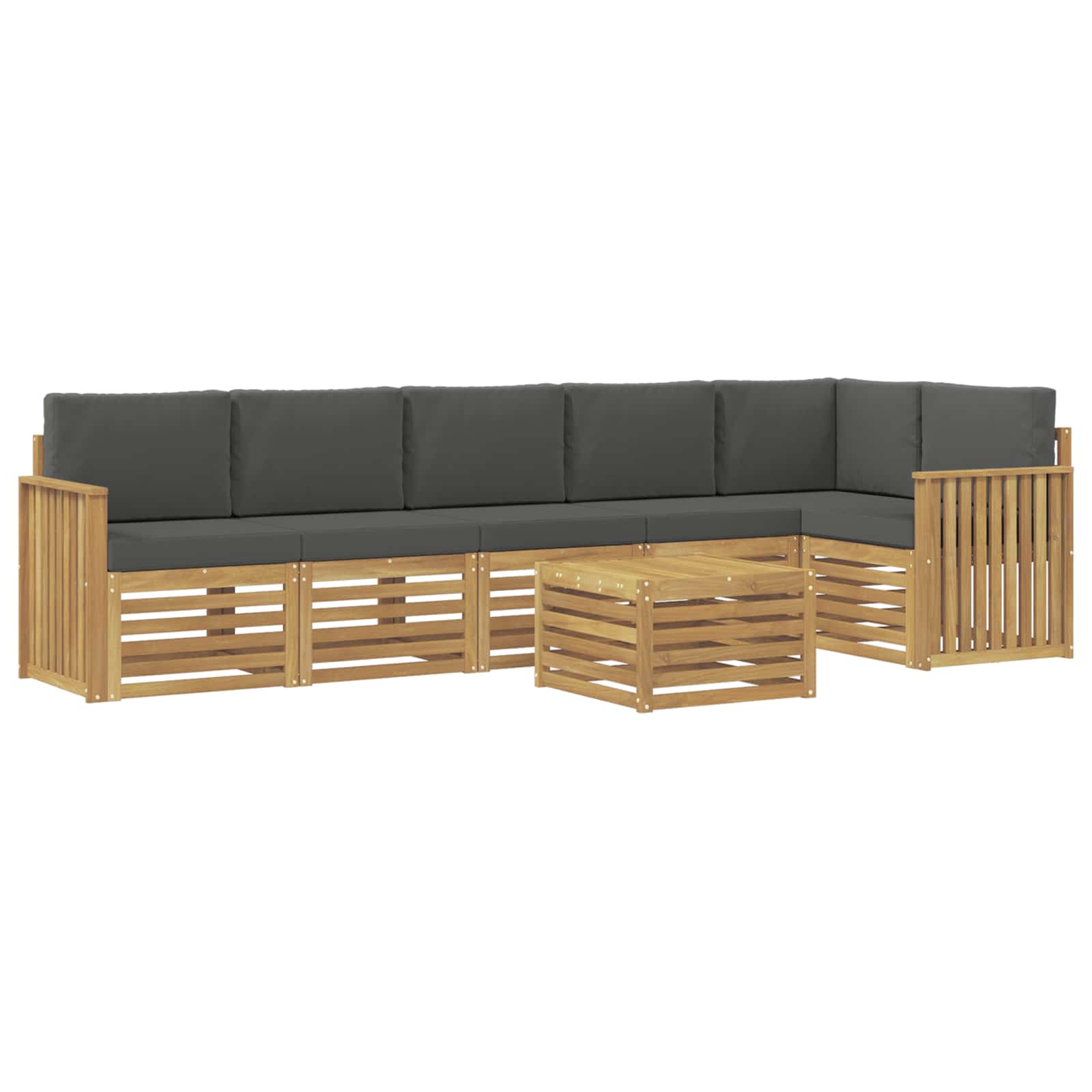 Set vanjskih sofa 7 pcs Bijela i antracit 59 x 59 x 37 cm