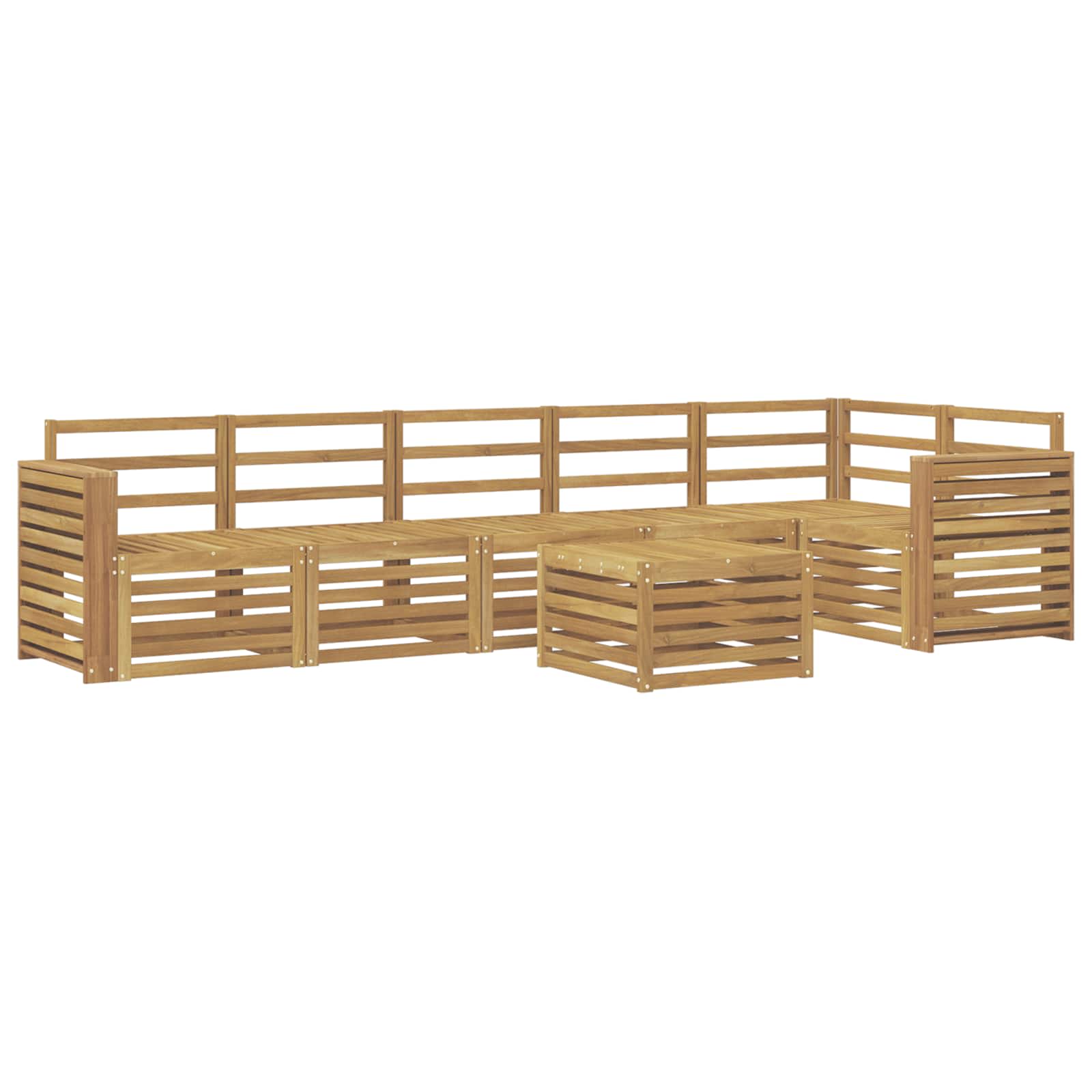 Set vanjskih sofa 7 pcs Bijela 59 x 59 x 37 cm