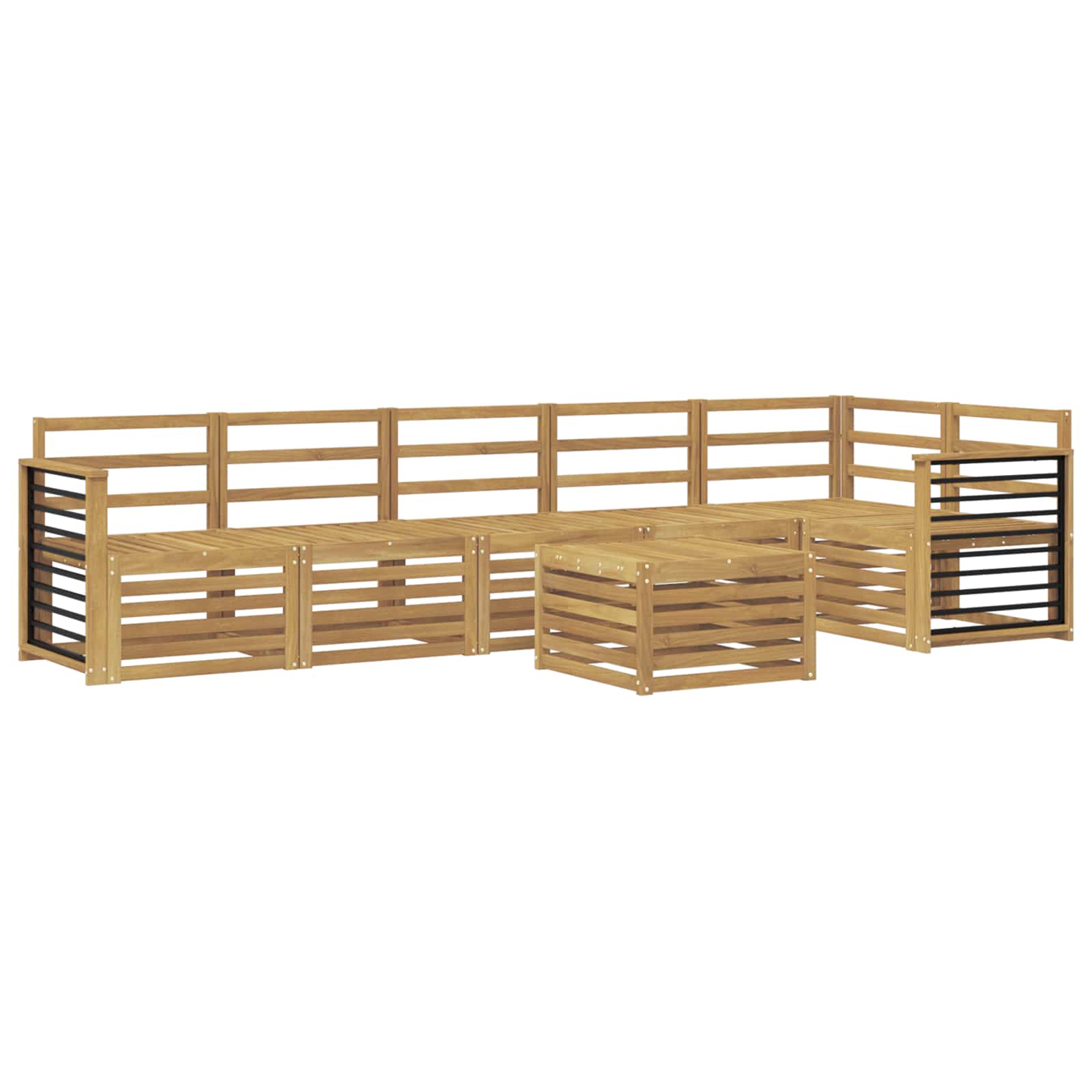 Set vanjskih sofa 7 pcs Bijela 59 x 59 x 37 cm