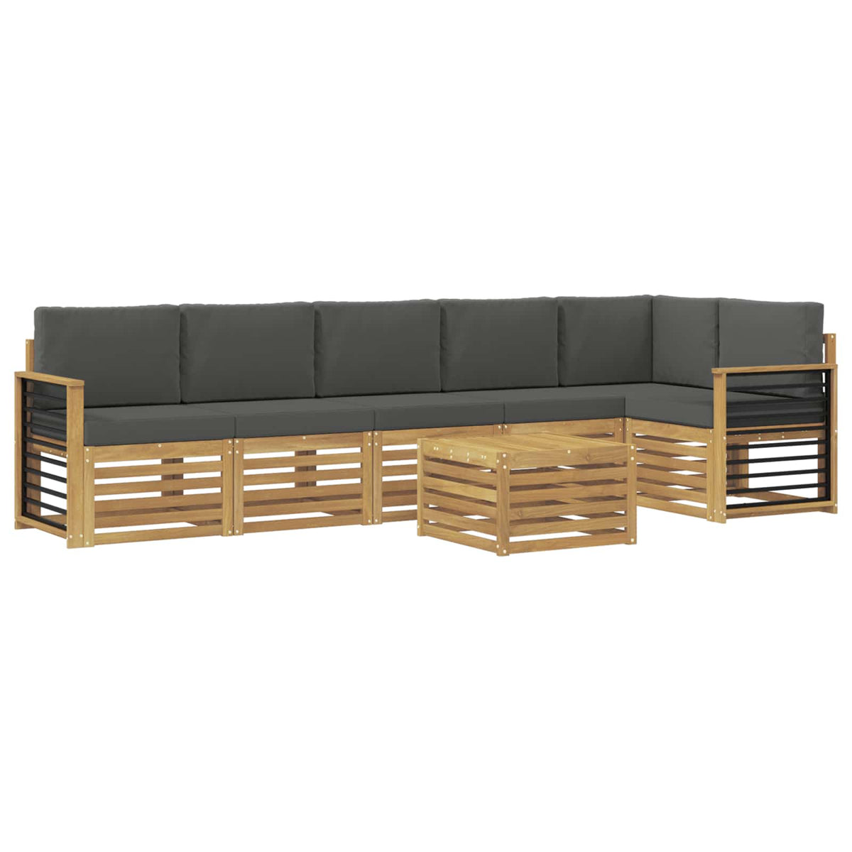 Set vanjskih sofa 7 kom. Bijela i antracit Poliester