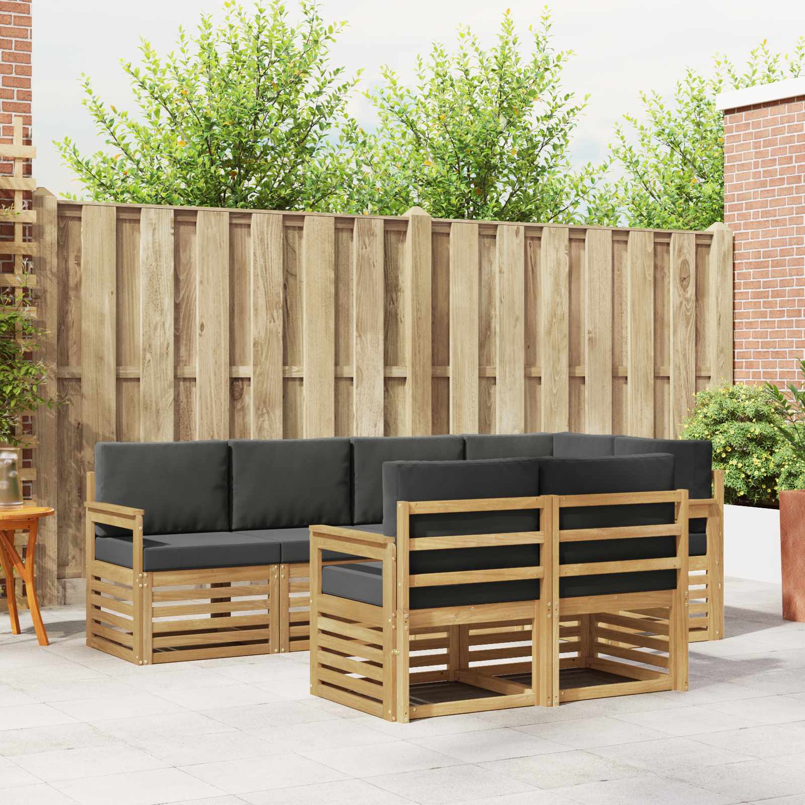 Set vanjskih sofa 7 pcs Bijela i antracit 247 x 128,5 x 73 cm