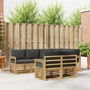 Set vanjskih sofa 7 pcs Bijela i antracit 247 x 128,5 x 73 cm
