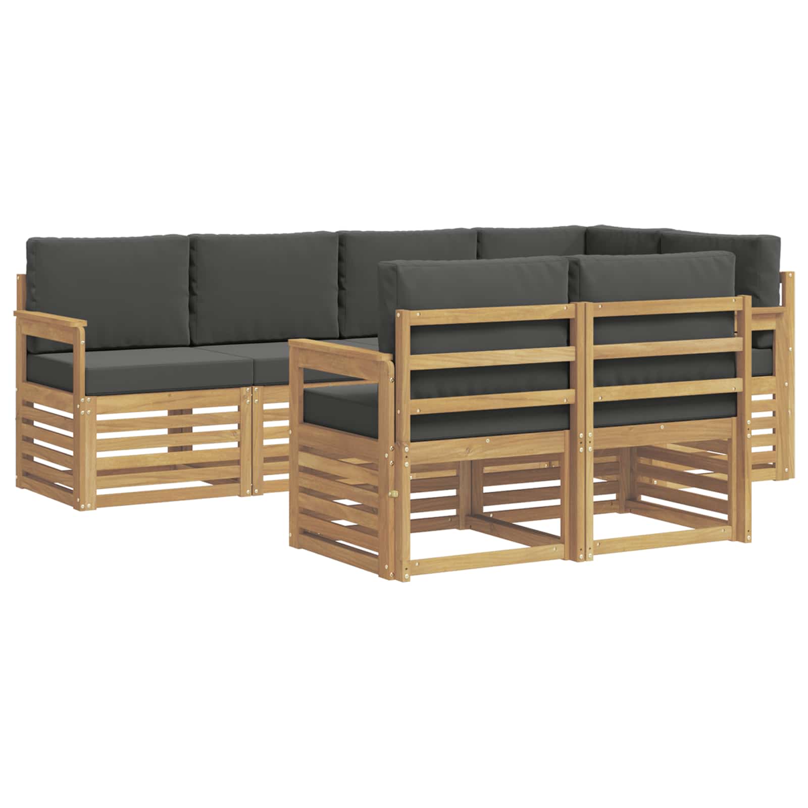 Set vanjskih sofa 7 pcs Bijela i antracit 247 x 128,5 x 73 cm