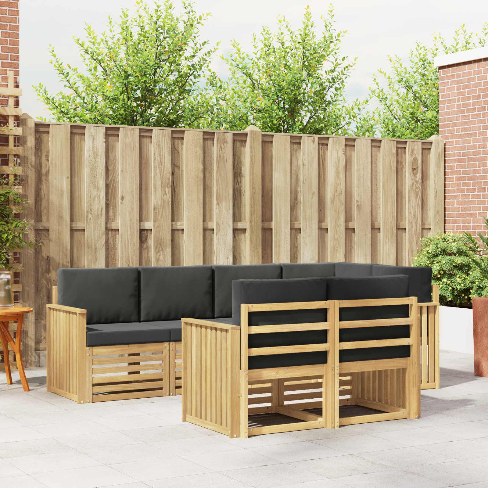 Set vanjskih sofa 7 pcs Bijela i antracit 247 x 128,5 x 73 cm