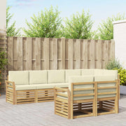 Set vanjskih sofa 8 pcs Bijela i krem 308 x 130,5 x 73 cm
