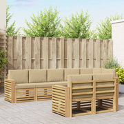 Set vanjskih sofa 8 pcs Bijela i bež 310 x 132,5 x 73 cm