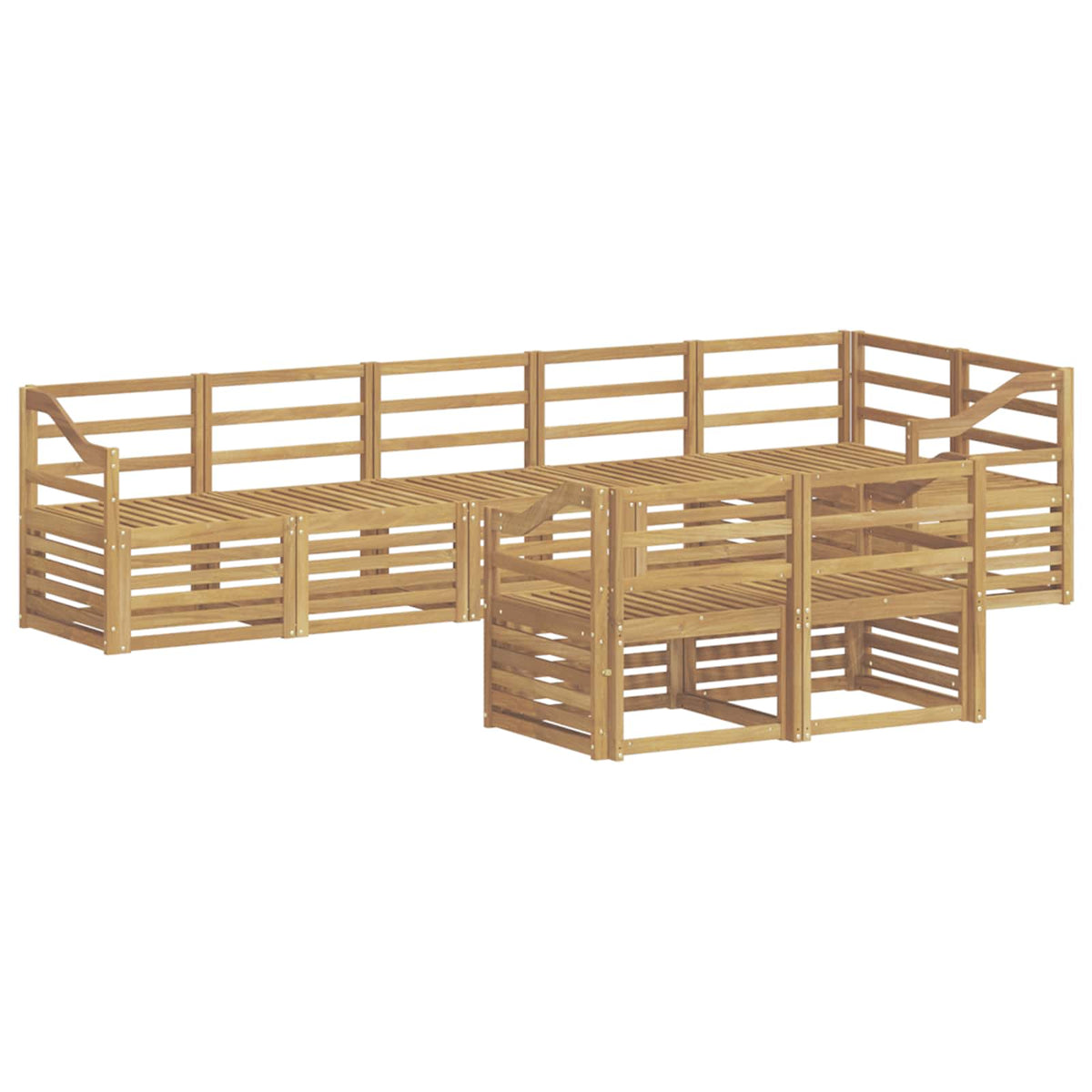 Set vanjskih sofa 8 pcs Bijela 304 x 126,5 x 73 cm
