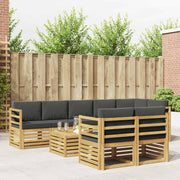 Set vanjskih sofa 8 pcs Bijela i antracit 59 x 59 x 37 cm