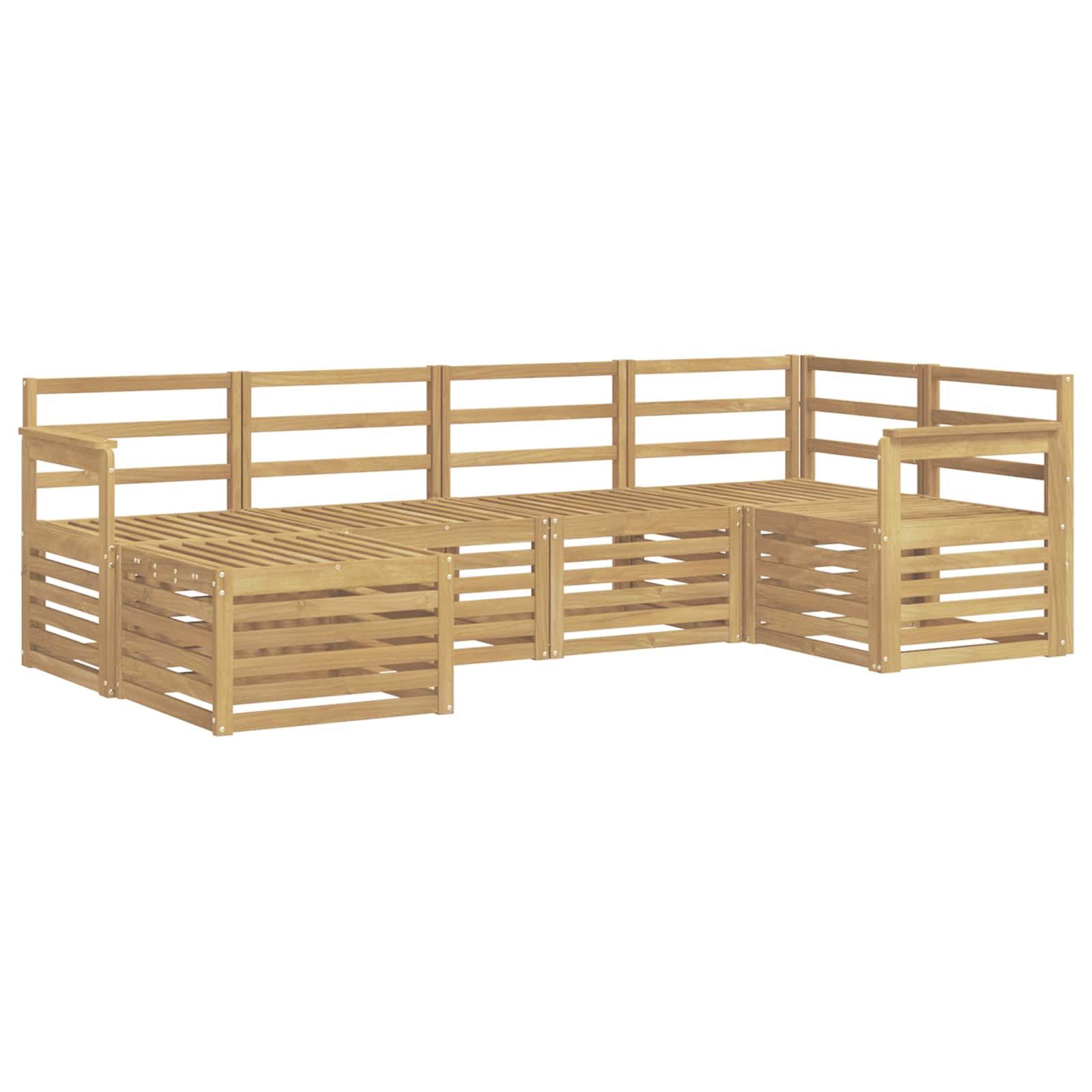 Set vanjskih sofa 6 pcs Bijela Poliester