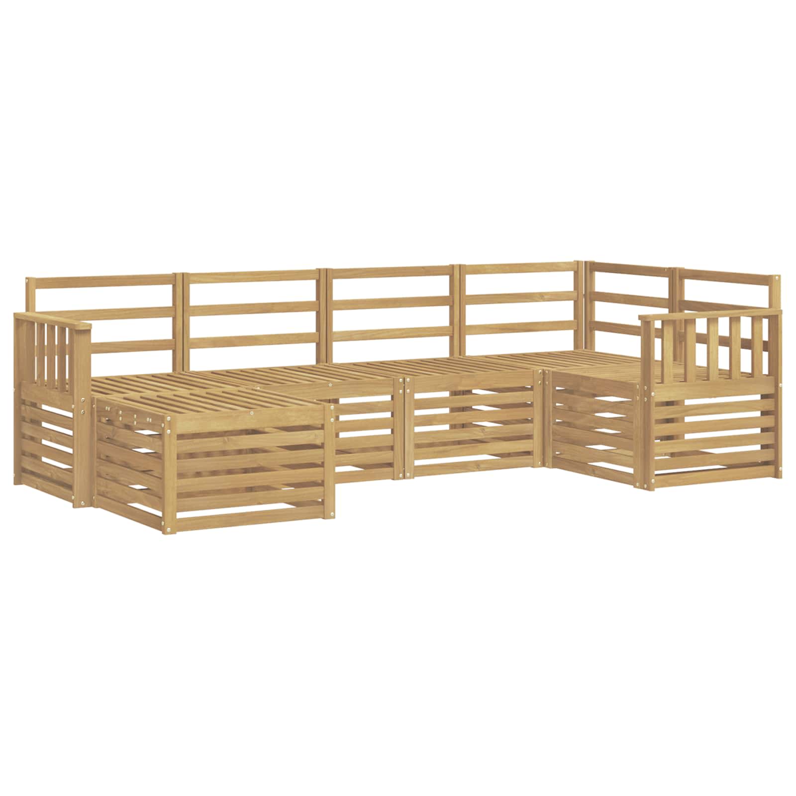 Set vanjskih sofa 6 pcs Bijela Poliester