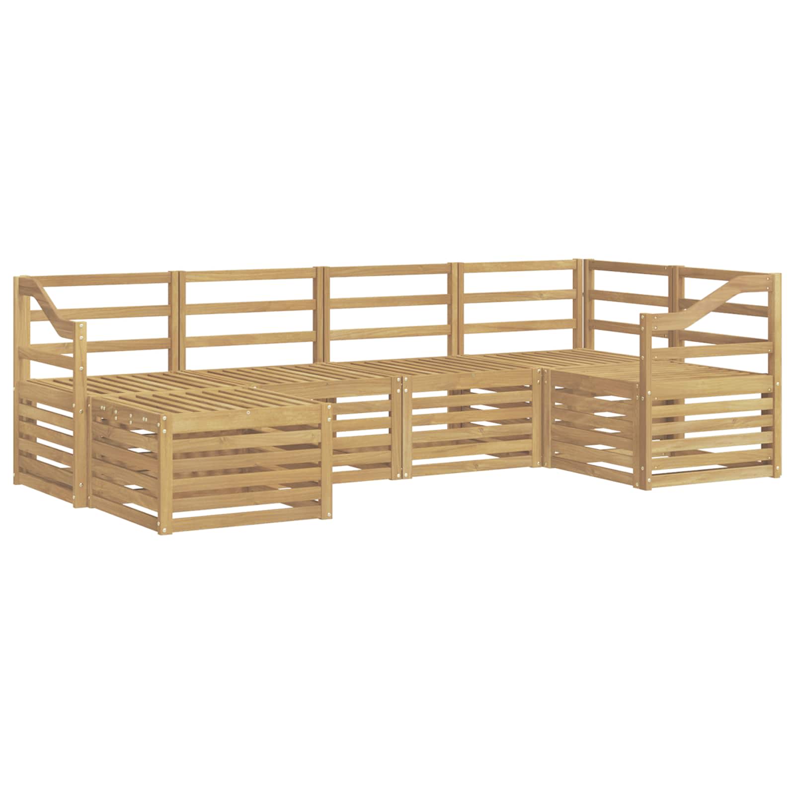 Set vanjskih sofa 6 pcs Bijela Poliester