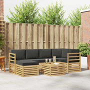 Set vanjskih sofa 7 pcs Bijela i antracit Poliester