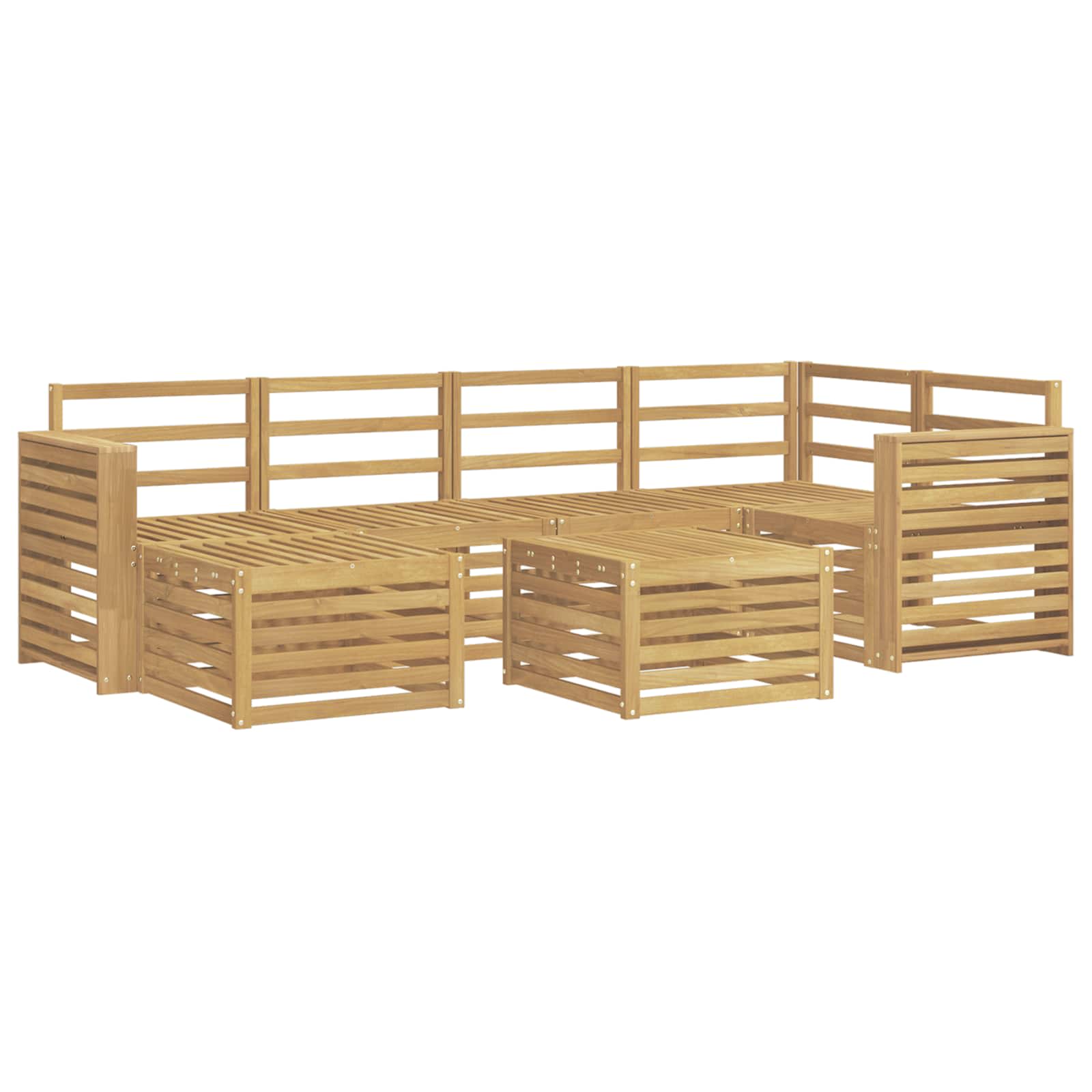 Set vanjskih sofa 7 pcs Bijela Poliester