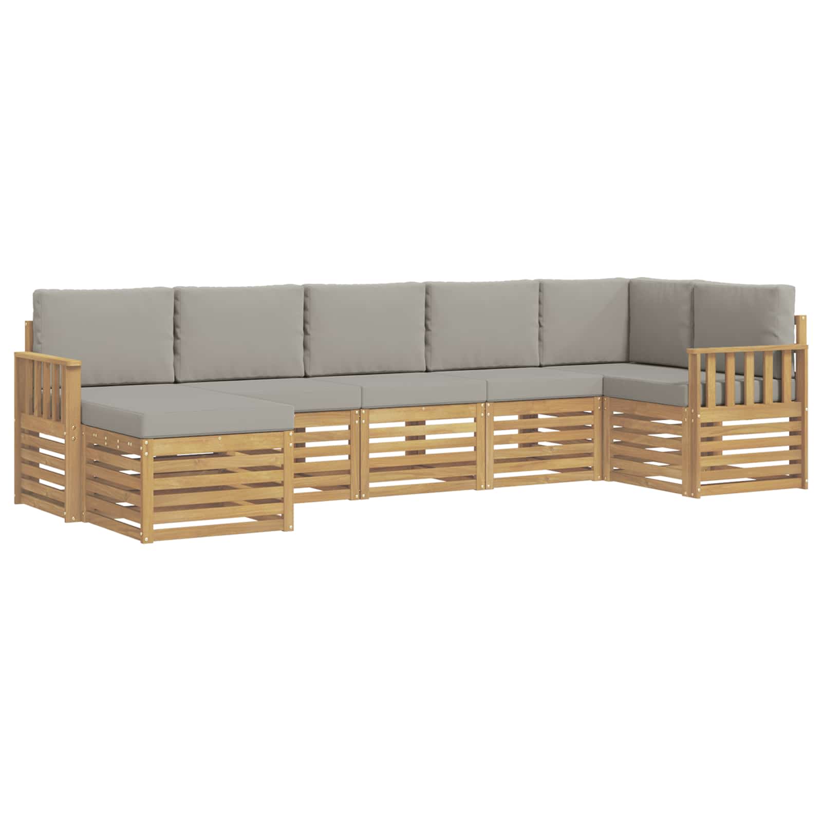 Set vanjskih sofa 6 pcs Bijela i svijetlosiva