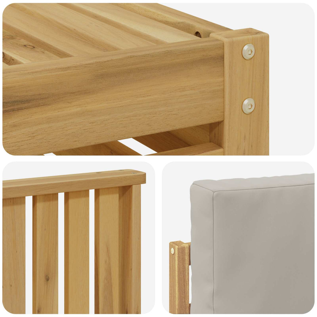 Set vanjskih sofa 8 kom. Bijela i svjetlosiva Poliester