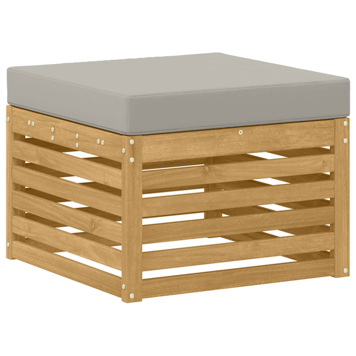 Set vanjskih sofa 8 kom. Bijela i svjetlosiva Poliester