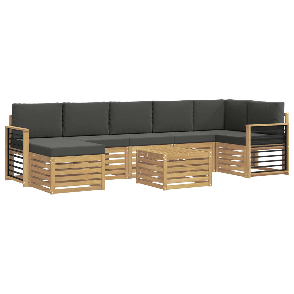 Set vanjskih sofa 8 kom. Bijela i antracit Poliester