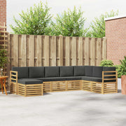 Set vanjskih sofa 8 pcs Bijela i antracit 304 x 185,5 x 73 cm