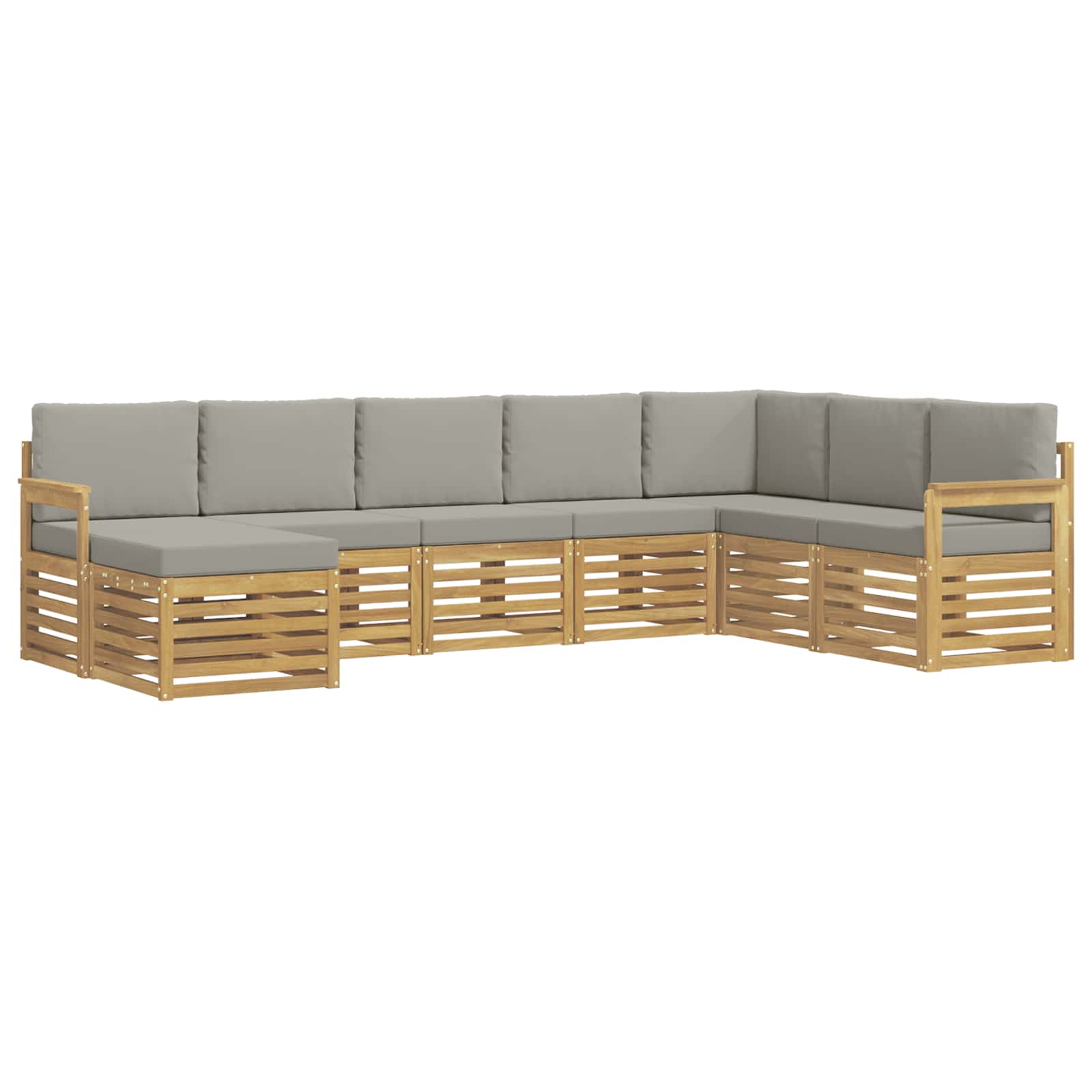 Set vanjskih sofa 6 pcs Bijela i svijetlosiva