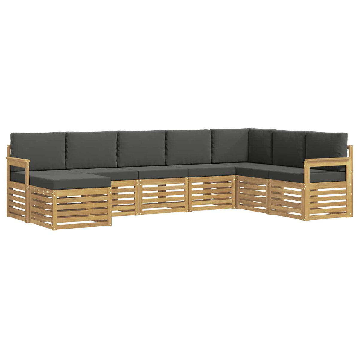 Set vanjskih sofa 8 pcs Bijela i antracit 306 x 187,5 x 73 cm
