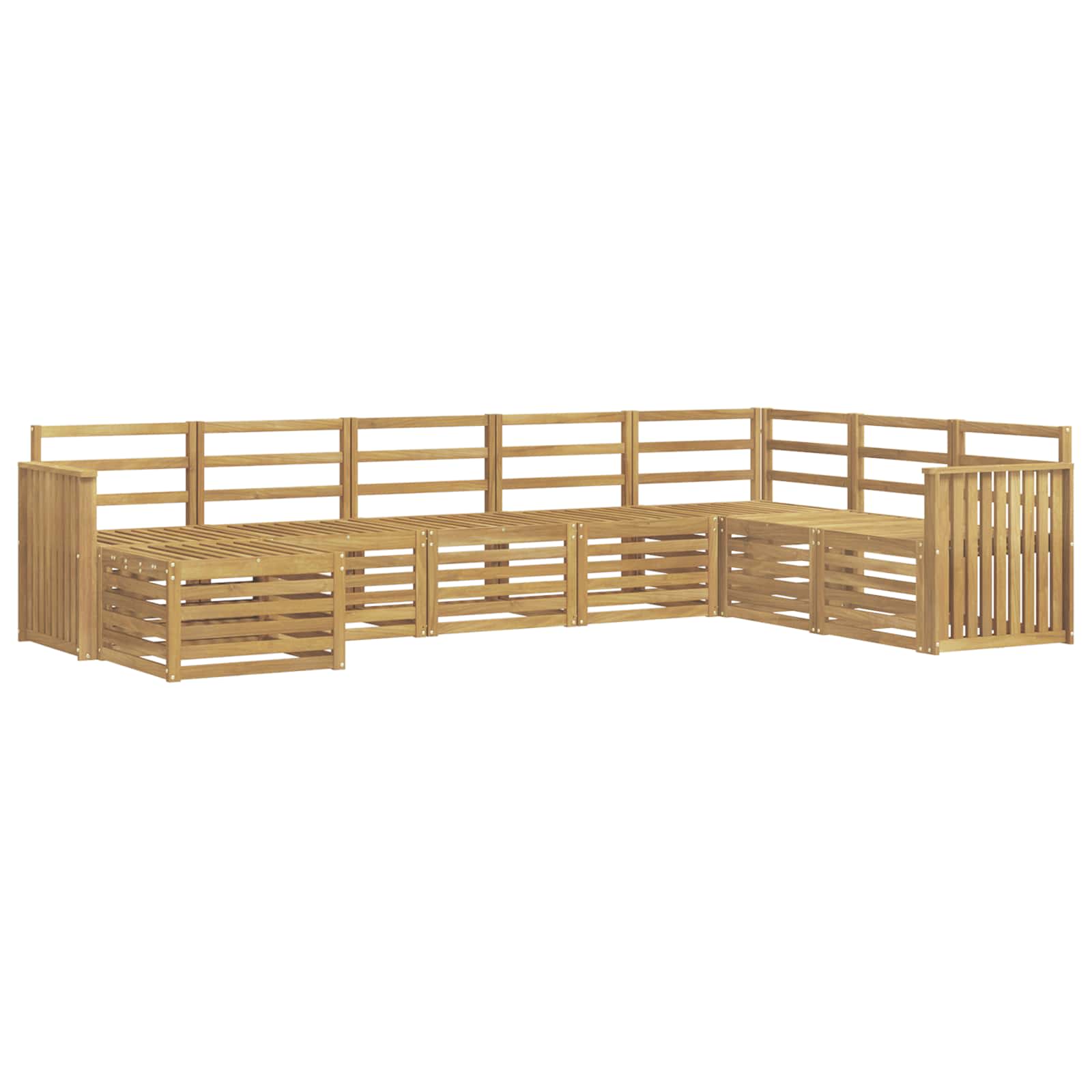 Set vanjskih sofa 8 pcs Bijela 306 x 187,5 x 73 cm