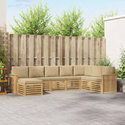 Set vanjskih sofa 8 pcs Bijela i bež 306 x 187,5 x 73 cm