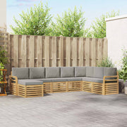 Set vanjskih sofa 8 pcs Bijela i svjetlosiva 308 x 190 x 73 cm