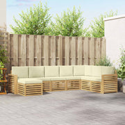 Set vanjskih sofa 8 pcs Bijela i krem 310 x 191,5 x 73 cm