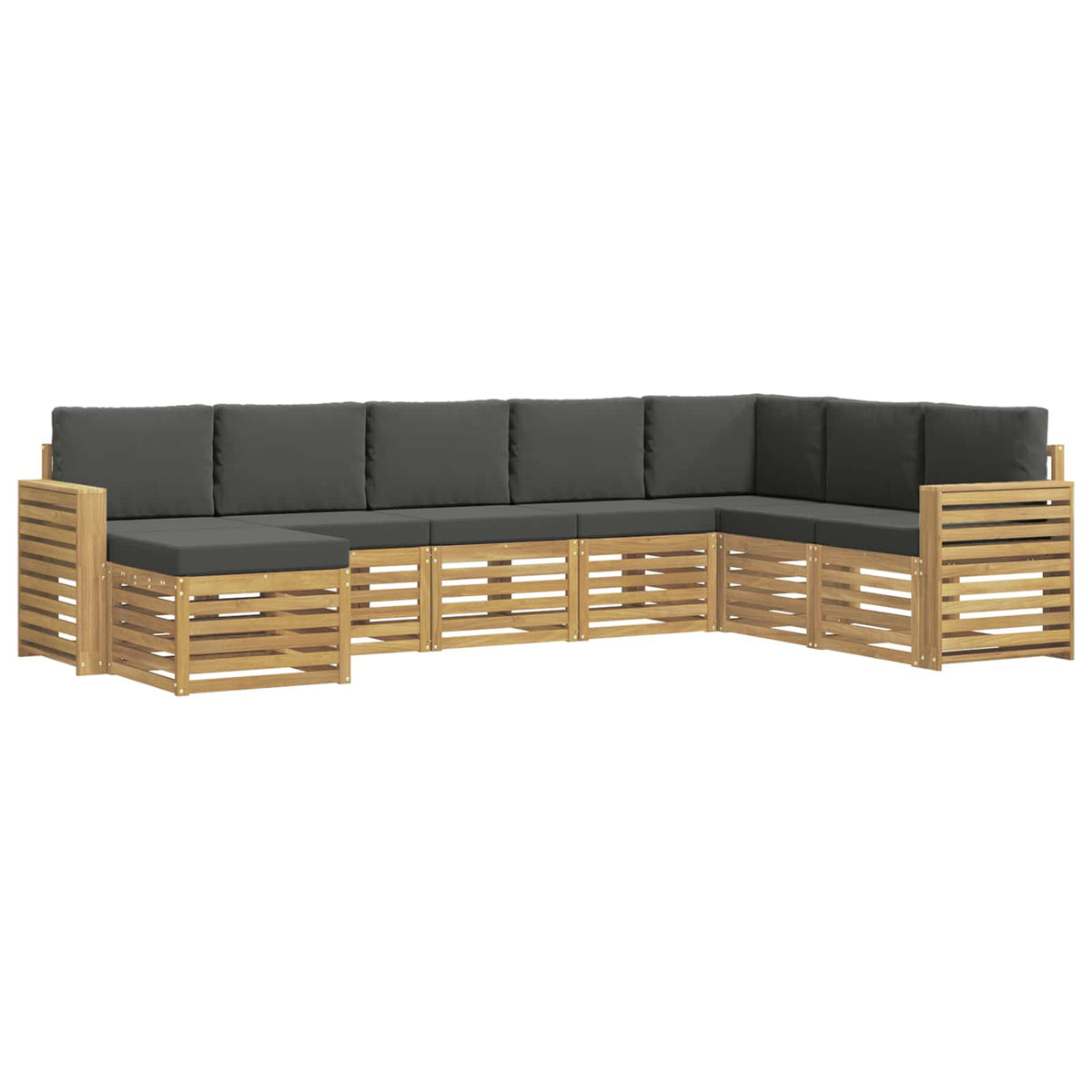 Set vanjskih sofa 8 pcs Bijela i antracit 310 x 191,5 x 73 cm