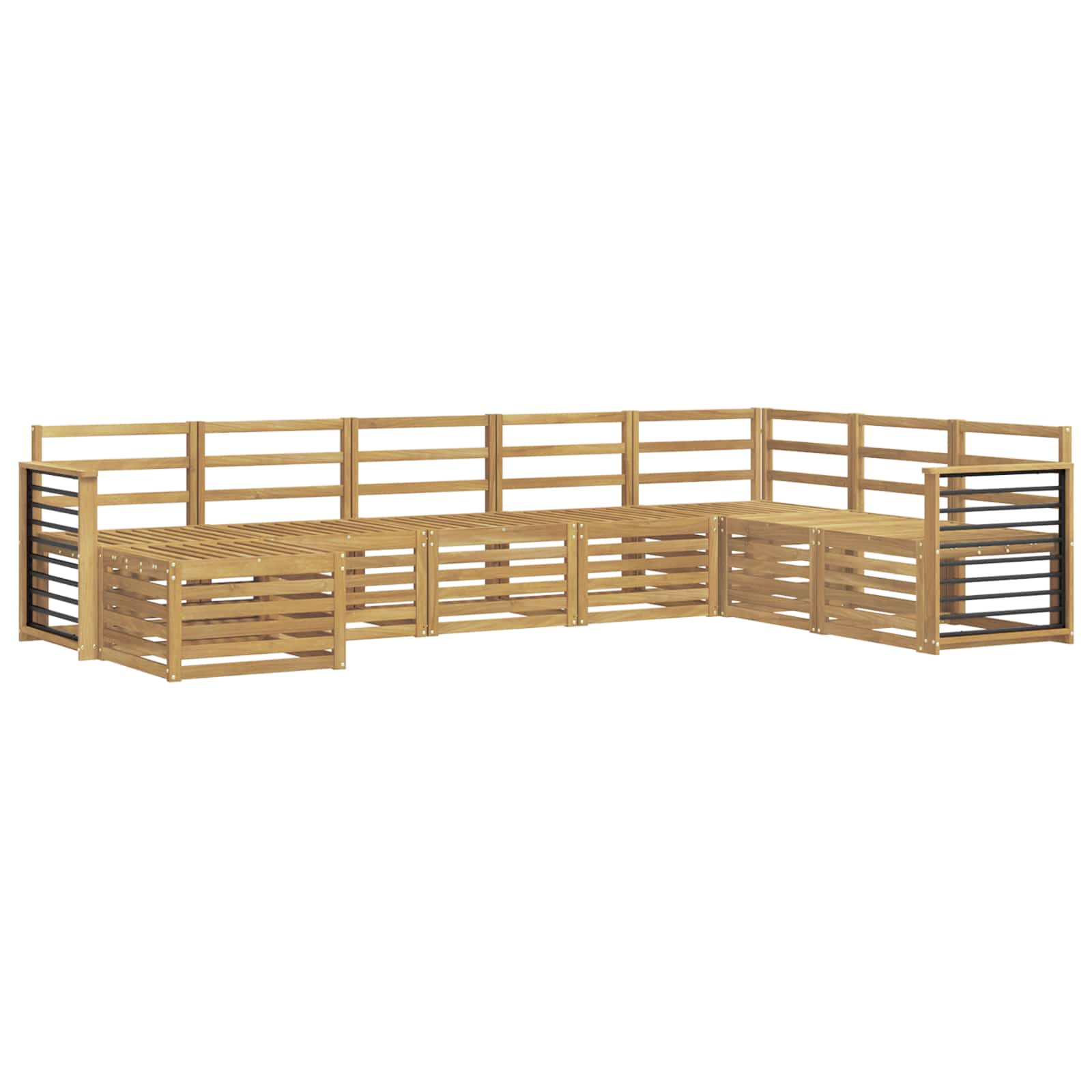 Set vanjskih sofa 8 pcs Bijela 306 x 187,5 x 73 cm
