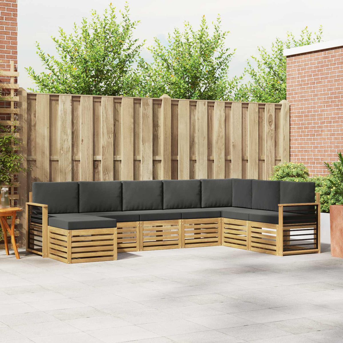 Set vanjskih sofa 8 pcs Bijela i antracit 306 x 187,5 x 73 cm