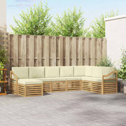Set vanjskih sofa 8 pcs Bijela i krem 304 x 185,5 x 73 cm