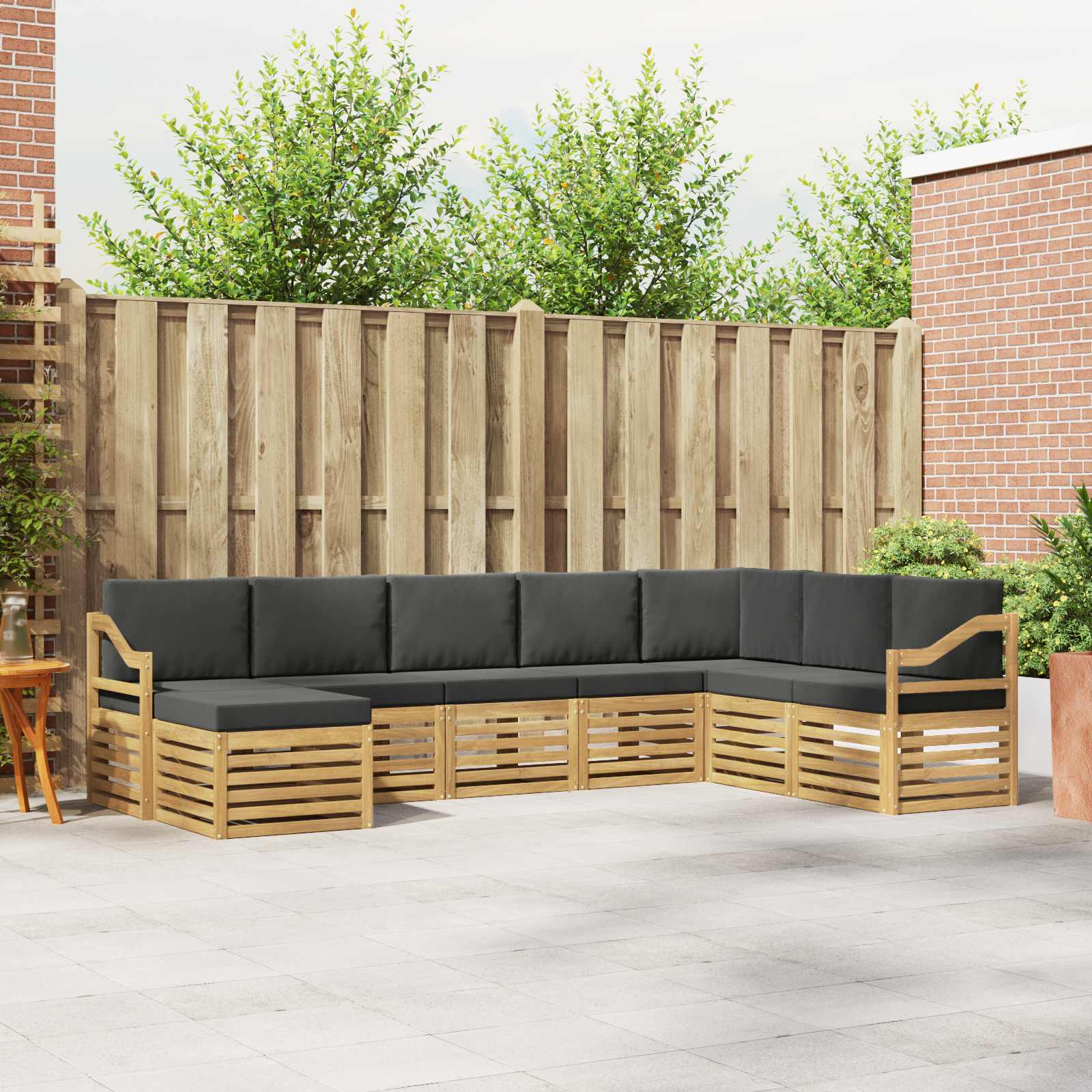 Set vanjskih sofa 8 pcs Bijela i antracit 304 x 185,5 x 73 cm