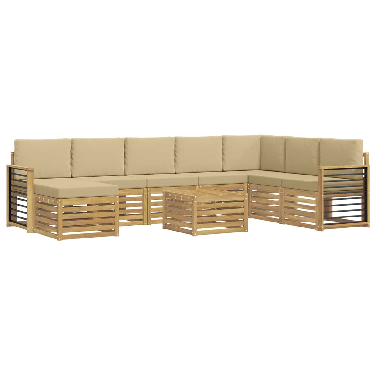 Setovi sofa Čvrsto drvo akacije