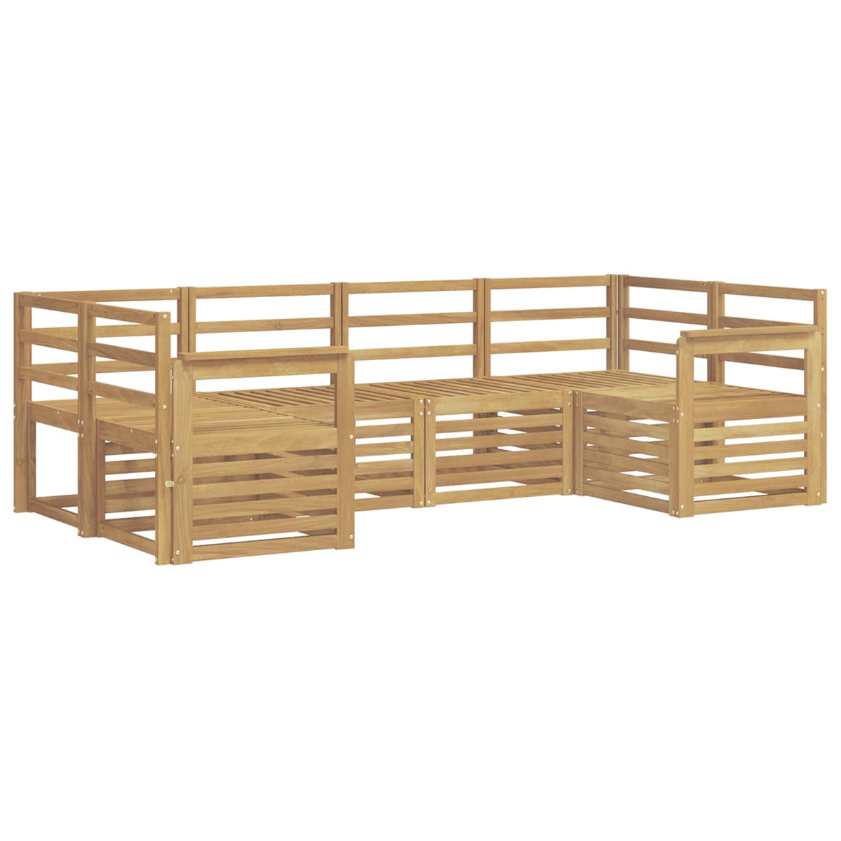 Set vanjskih sofa 6 pcs Bijela 245 x 128,5 x 73 cm