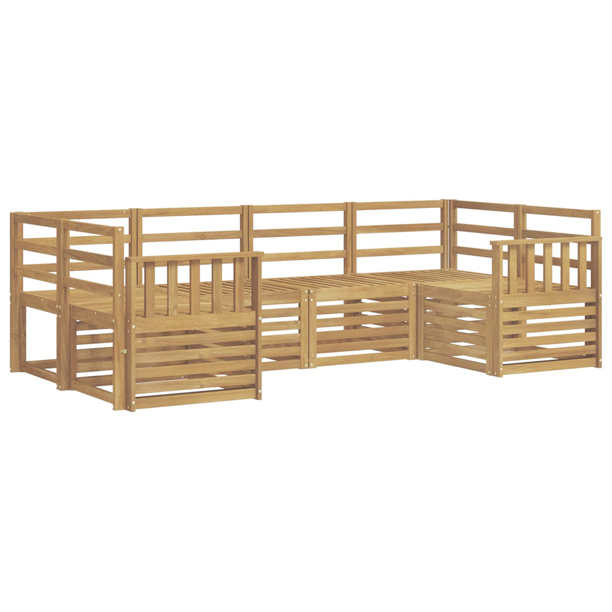 Set vanjskih sofa 6 pcs Bijela 245 x 128,5 x 73 cm