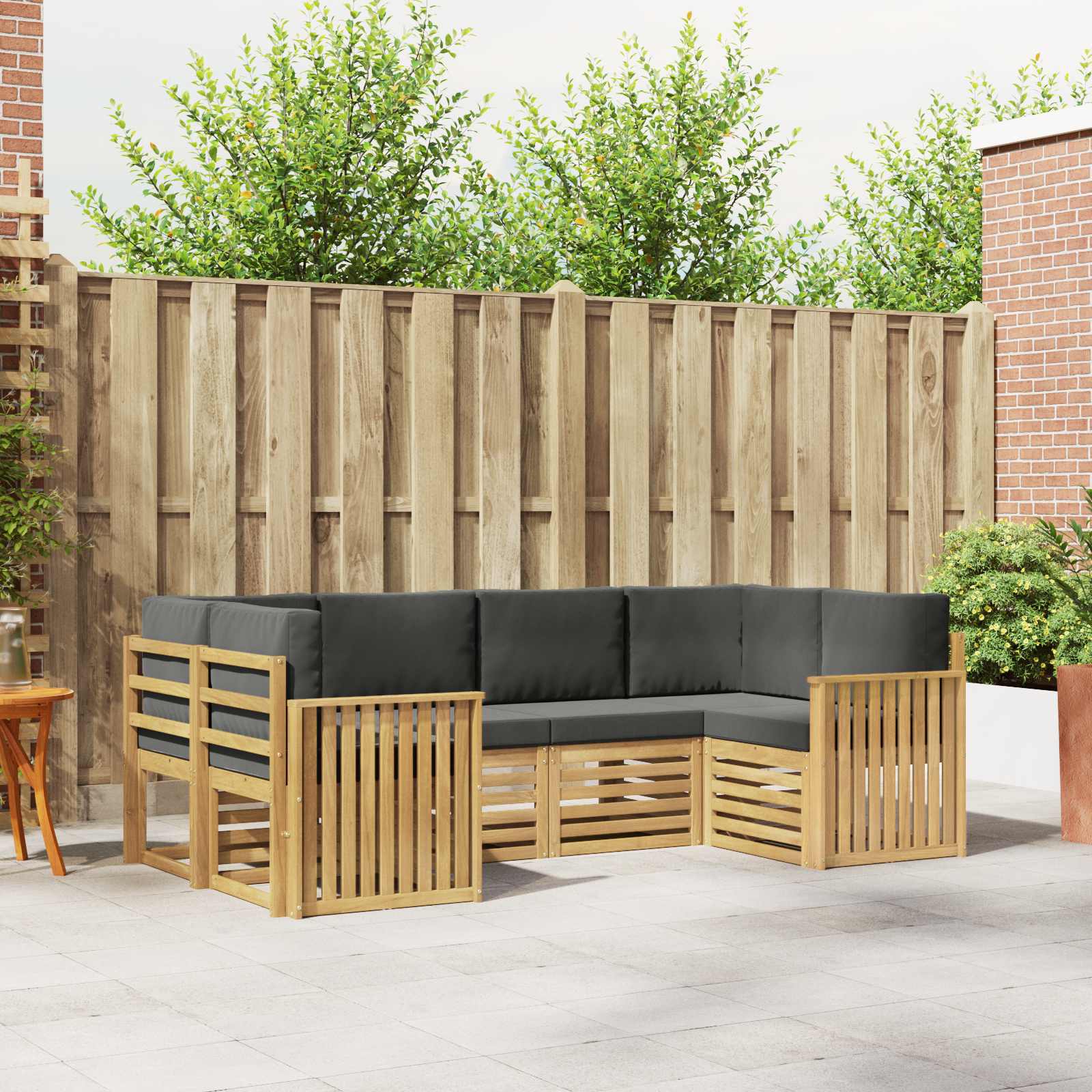Set vanjskih sofa 6 pcs Bijela i antracit 245 x 128,5 x 73 cm