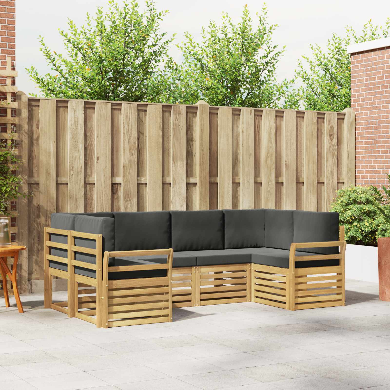Set vanjskih sofa 6 pcs Bijela i antracit 245 x 130,5 x 73 cm