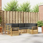 Set vanjskih sofa 6 pcs Bijela i antracit 245 x 130,5 x 73 cm