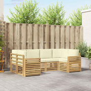 Set vanjskih sofa 6 pcs Bijela i krem 245 x 132,5 x 73 cm