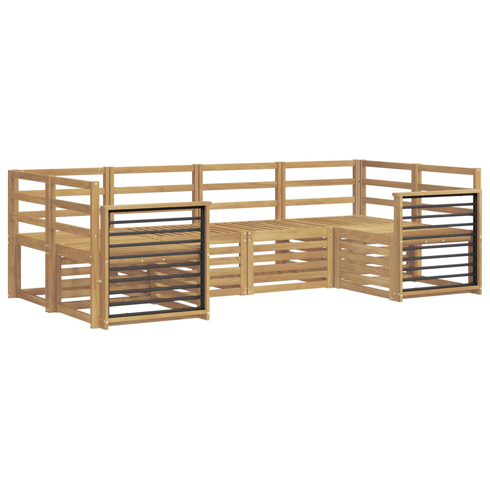 Set vanjskih sofa 6 pcs Bijela 245 x 128,5 x 73 cm