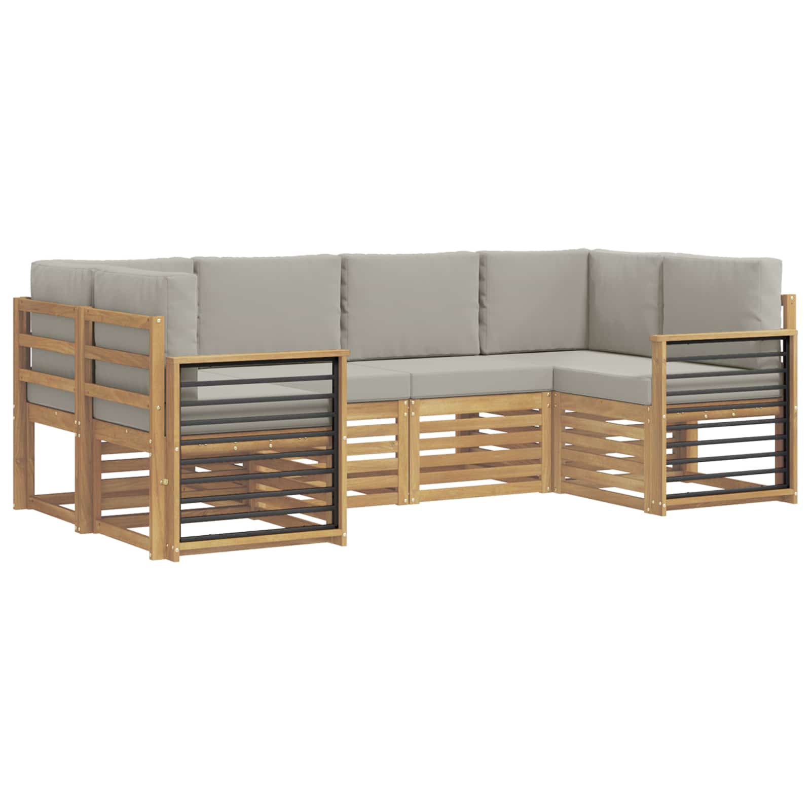 Sekcijska garnitura 6 pcs Bijela i svjetlosiva