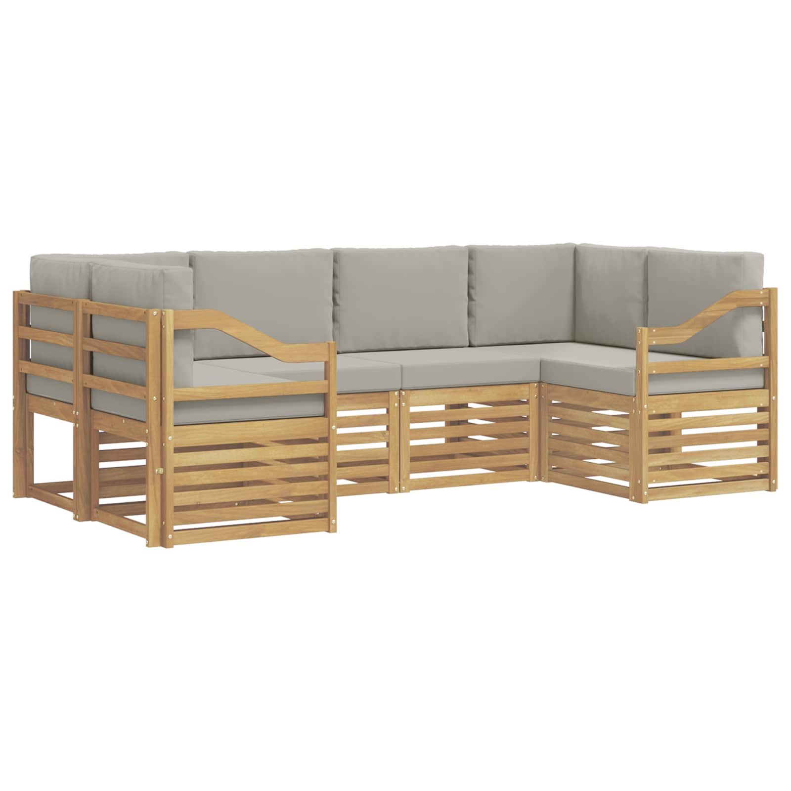 Sekcijska garnitura 6 pcs Bijela i svjetlosiva
