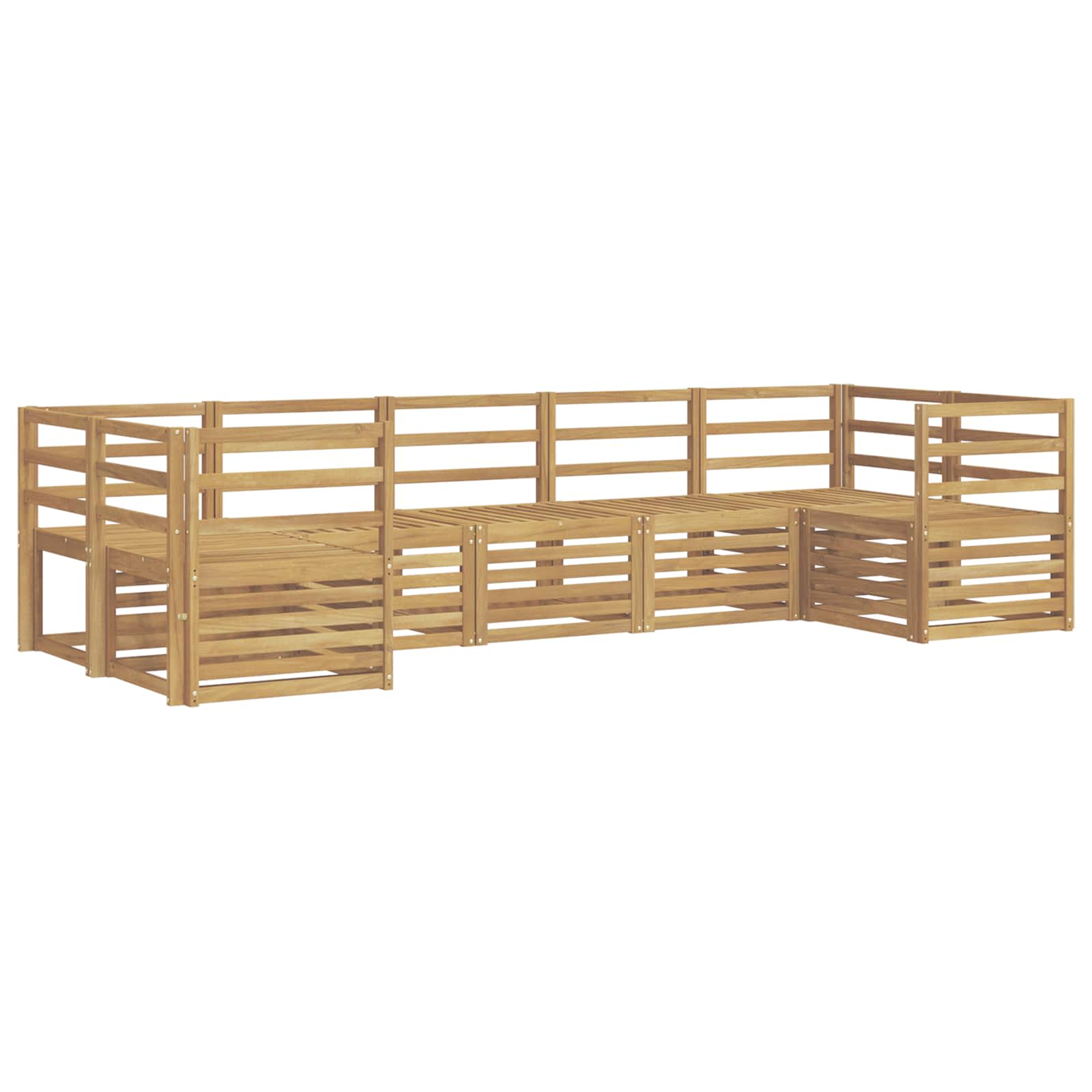 Set vanjskih sofa 7 pcs Bijela 304 x 126,5 x 73 cm