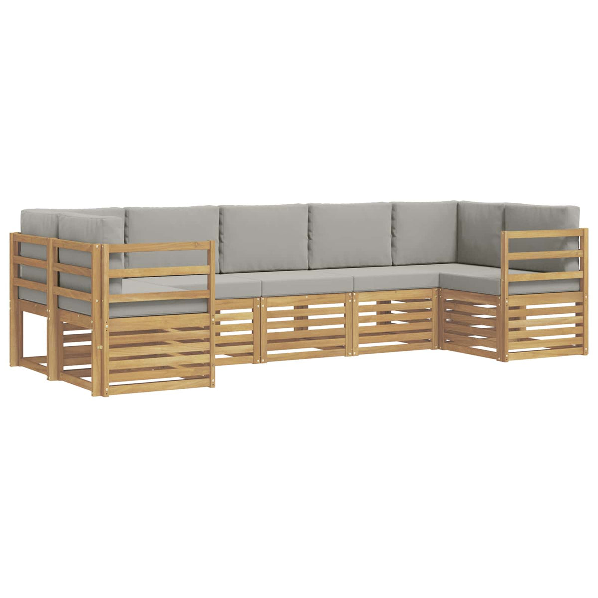 Sekcijska garnitura 7 pcs Bijela i svjetlosiva