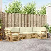 Set vanjskih sofa 6 pcs Bijela i Krem 304 x 128,5 x 73 cm
